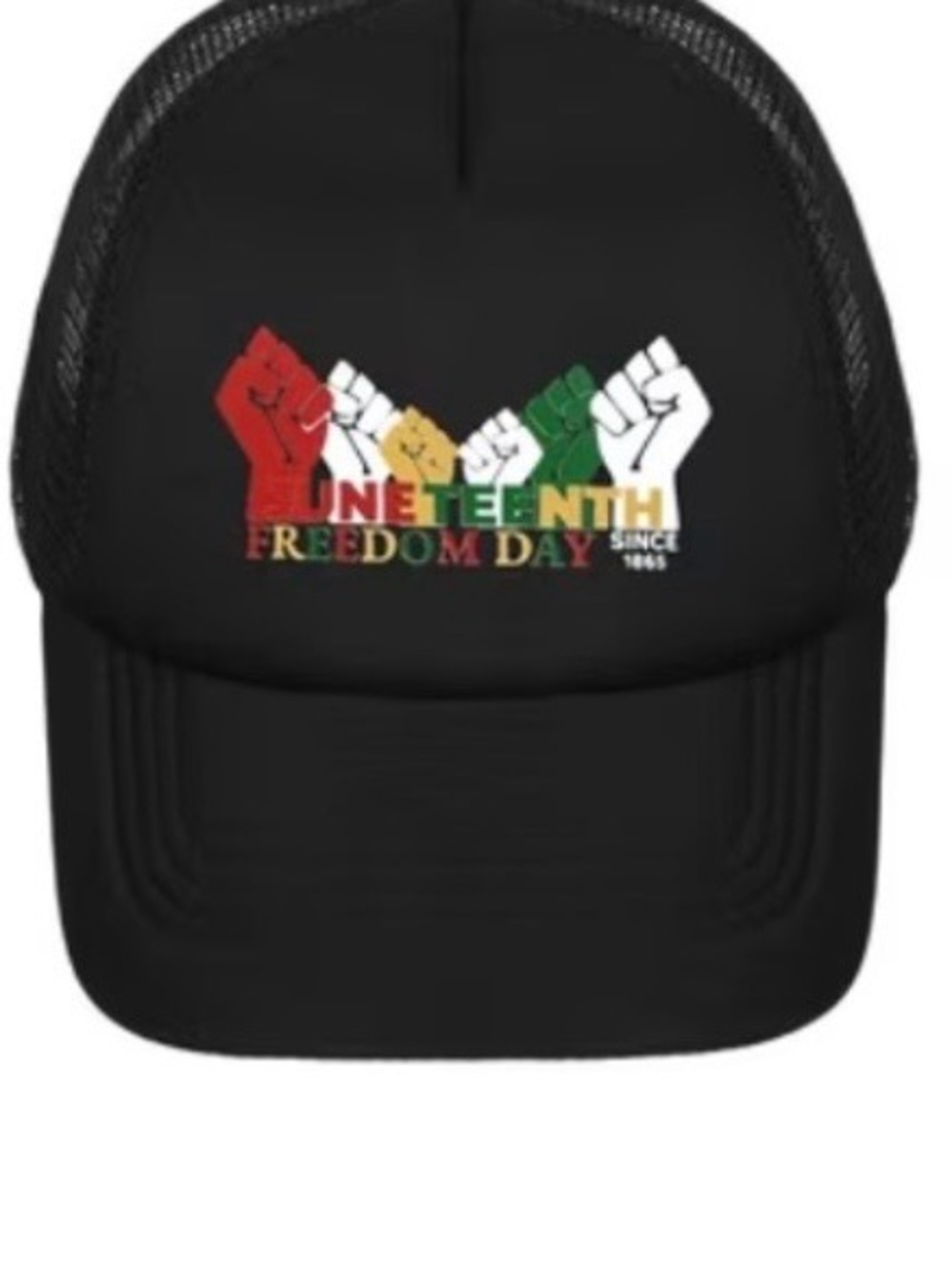 Black Juneteenth Freedom Day Fist Trucker Hat